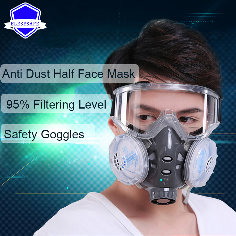 새로운 방진 마스크 ​​전면 호흡기 듀얼 4 레이어 필 - Anti Pollution Mask 리뷰 및 가격