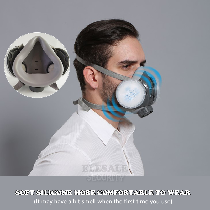 새로운 방진 마스크 ​​전면 호흡기 듀얼 4 레이어 필 - Anti Pollution Mask 리뷰 및 가격