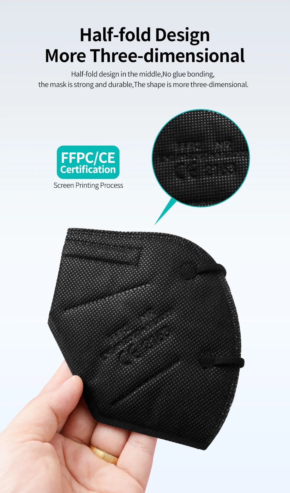 5겹 FFP2 마스크 CE 인증 KN95 멜트블로운 마 - Black Face Mask Pack 리뷰 및 가격