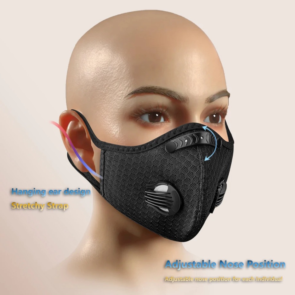 활성탄 필터 마스크가 포함된 1PCS 사이클링 마스크  - Anti Pollution Mask 리뷰 및 가격