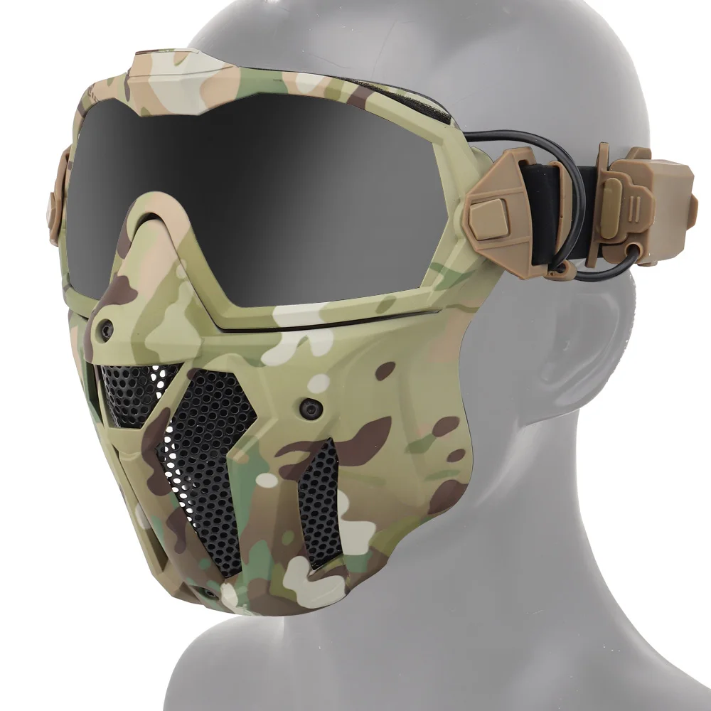 팬이있는 전술 Airsoft 페인트 볼 페이스 마스크  - Anti Pollution Mask 리뷰 및 가격