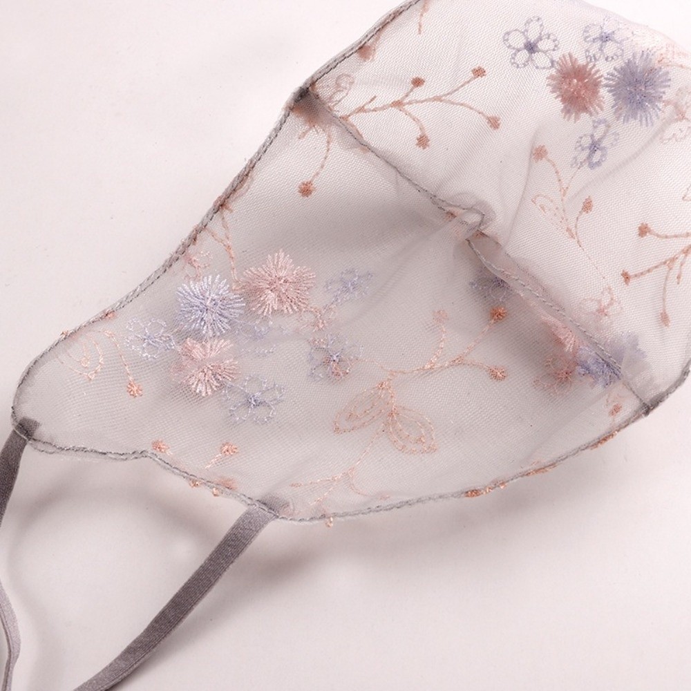 클래식 자수 꽃무늬 베일 마스크 방진 통기성 레이스 마 - Cloth Face Mask Washable 리뷰 및 가격