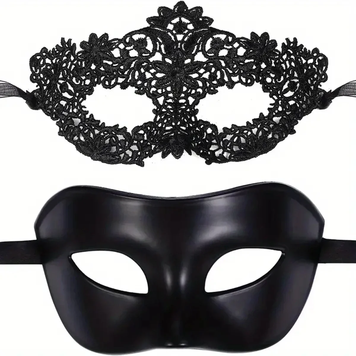 커플을 위한 우아한 블랙 레이스 가장 무도회 마스크 세 - Black Face Mask Pack 리뷰 및 가격