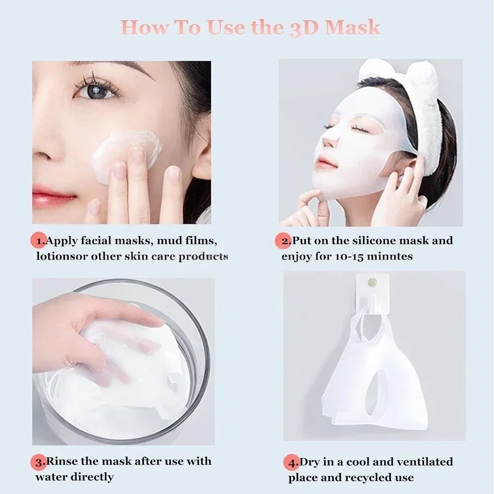 1/2PCS 3D 재사용 가능한 주름 완화 실리콘 페이 - Silicone Mask Bracket 리뷰 및 가격